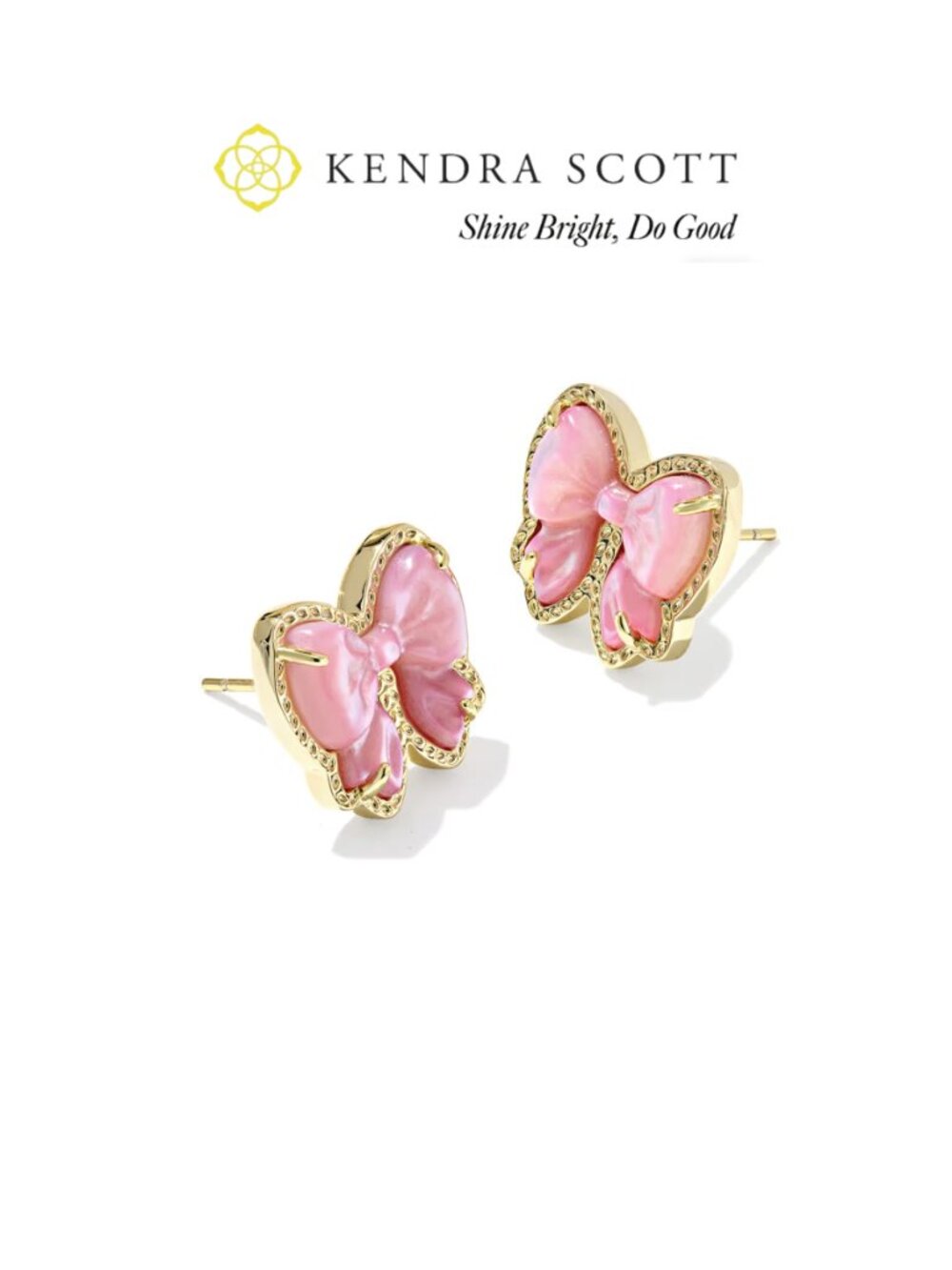 NWT Haley Bow Gold Stud Earrings
